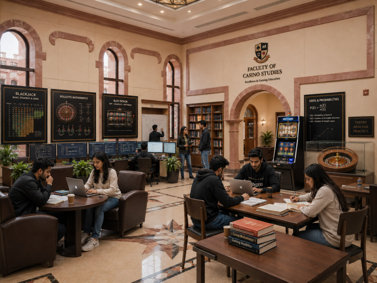 Campus hall for iGaming faculty orientation and weekly gambling studies meetings
